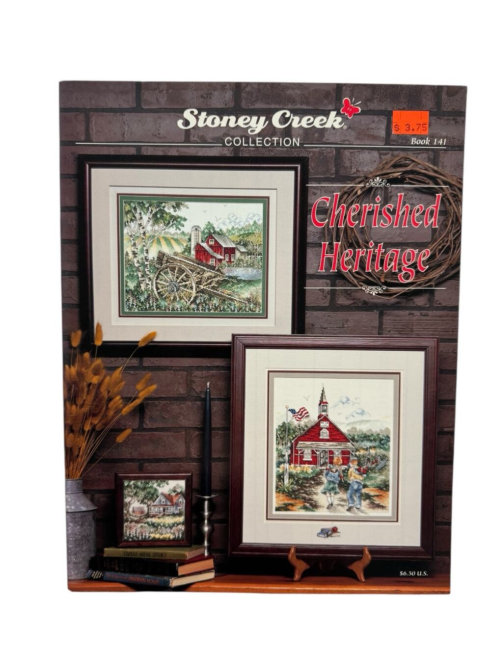 Vintage Cherished Heritage Cross Stitch Pattern Book STONEY CREEK Americana USA